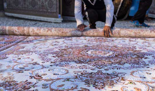 روش اصولی لول کردن قالی در قالیشویی هفت تیر قم